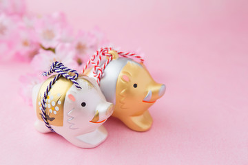 イノシシの年賀素材