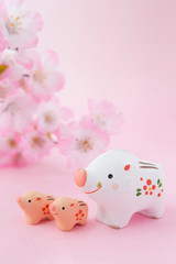 イノシシの年賀素材