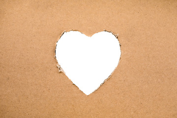 Naklejka na ściany i meble heart made of cardboard