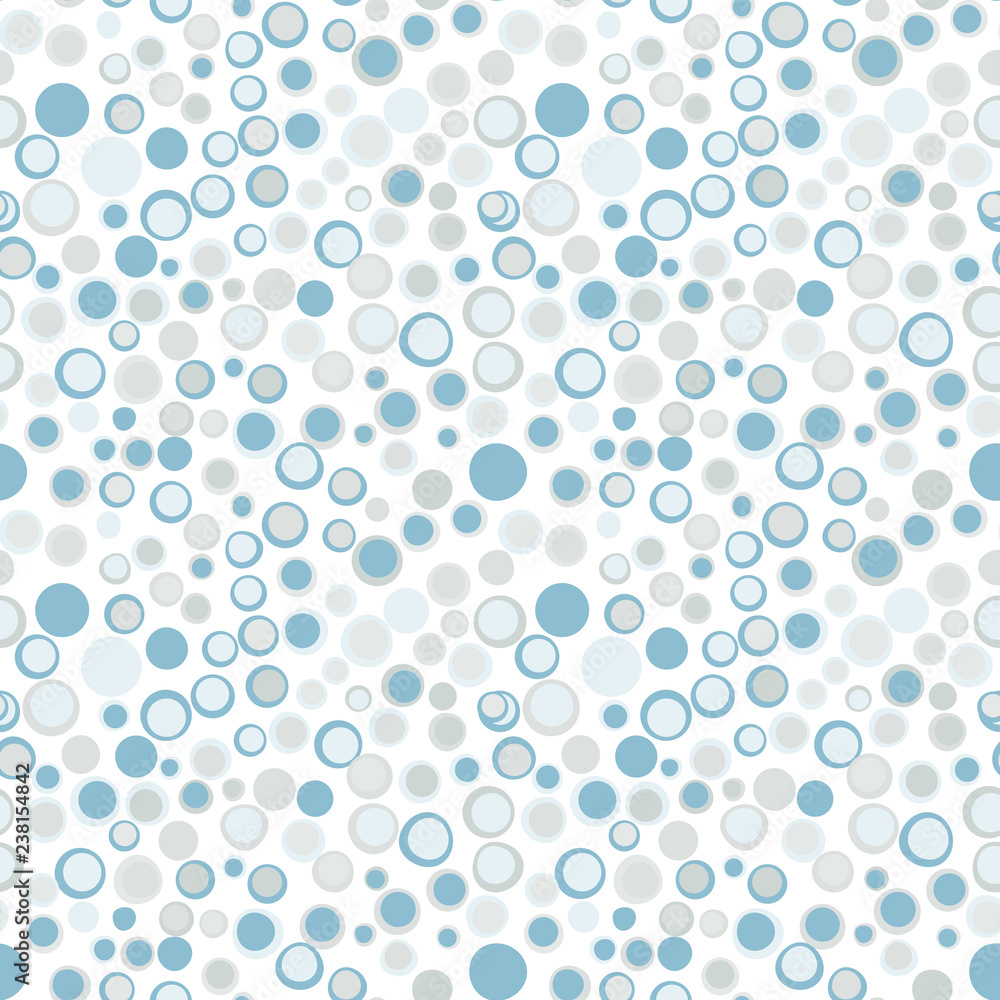 Poster Simple circle shapes background. Vector geometric abstract seamless pattern.