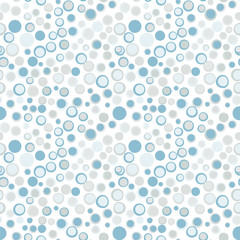 Simple circle shapes background. Vector geometric abstract seamless pattern.