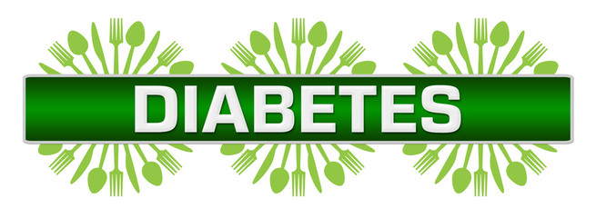 Diabetes Spoon Fork Knife Green Circular Horizontal 