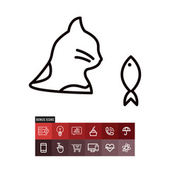Cat vector icon