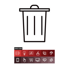 Garbage vector icon