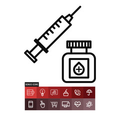 Syringe vector icon