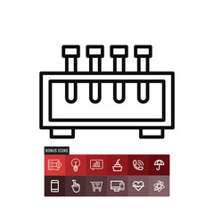 Test tube vector icon