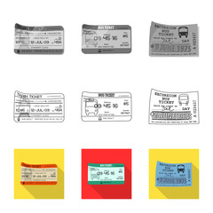 Vector design of ticket and admission symbol. Collection of ticket and event stock vector illustration.