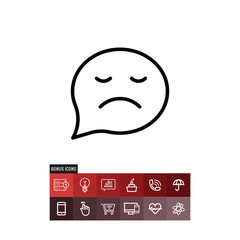 Sad vector icon