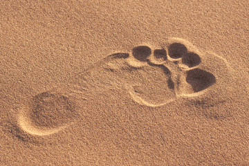 Fussabdruck im Sand