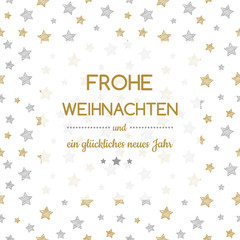 Fototapeta na wymiar Frohe Weihnachten und Gluckliches Neues Jahr - german Christmas wishes. Vector.
