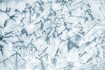 Fototapeta premium Solid background of pieces of ice and snow crystals