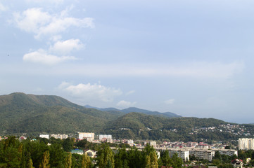 Fototapeta na wymiar panoramic view of the Lazarevskij, Sochi, Russia