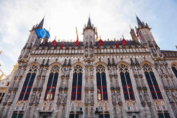 Fototapeta na wymiar The town hall of Bruges, Brugge, Belgium.