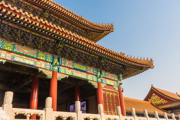 Fototapeta premium Beautiful chinese temple in the Forbidden City of Beijing, China