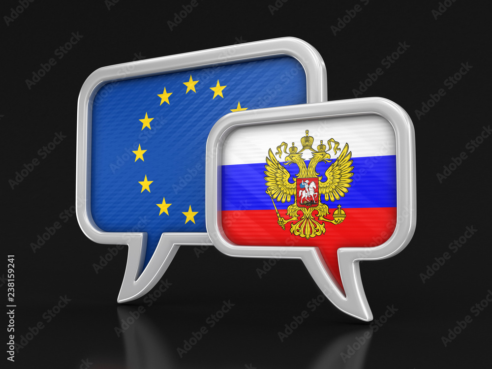 Poster speech bubbles with flags. image with clipping path