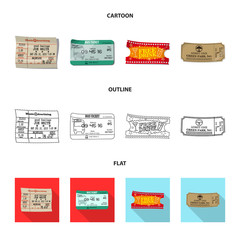 Vector illustration of ticket and admission icon. Set of ticket and event stock vector illustration.