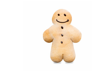 Gingerbread man - traditional sweet biscuits sprinkled with powdered sugar