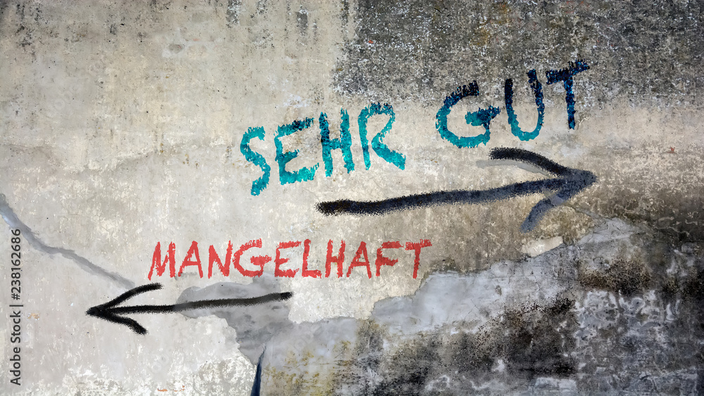 Poster Schild 391 - Sehr gut