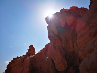 rocky desert sun