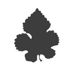 Gray Oak Leaf icon. Style is flat design leaf symbol. Vector illustration.