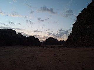 sunset in desert