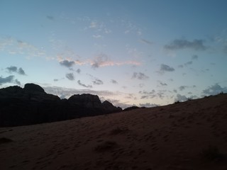 sunset in desert