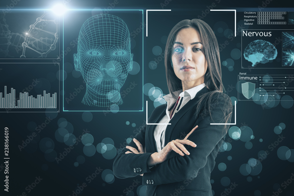 Poster biometrics and scanning concept