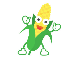 トウモロコシのキャラクターのイラスト
