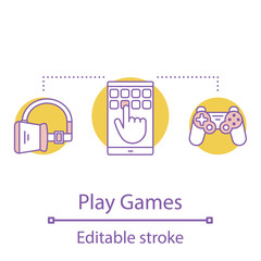 Play games concept icon