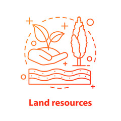 Land resources concept icon