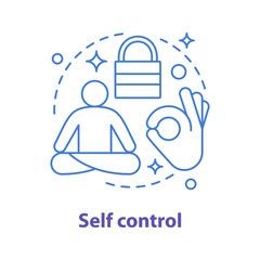 Self control concept icon