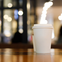 take away coffee cup empty blank copy space for your design text or banner of brand