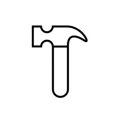 Hammer Symbol, Line Art Illustration