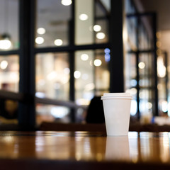 take away coffee cup empty blank copy space for your design text or banner of brand