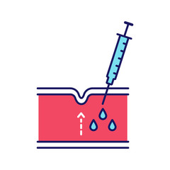 Neurotoxin injection color icon