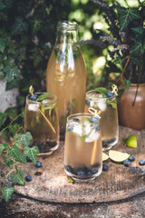 Limonade à la Lavande et Myrtilles pour l' été