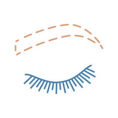Eyebrow contouring color icon