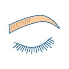 Microblading eyebrows color icon