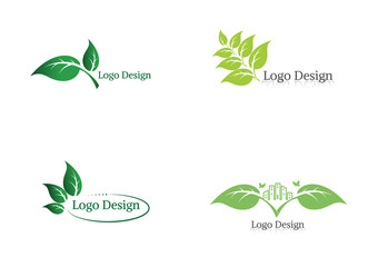 Ecology vector logo design.