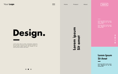 Minimalist web ui design background template