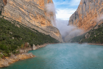 Congost de Mont-Rebei defile, border between Catalonia and Aragon, Spain