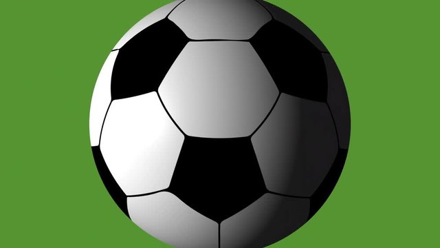 Aerial Animation of Soccer Ball falling over Field