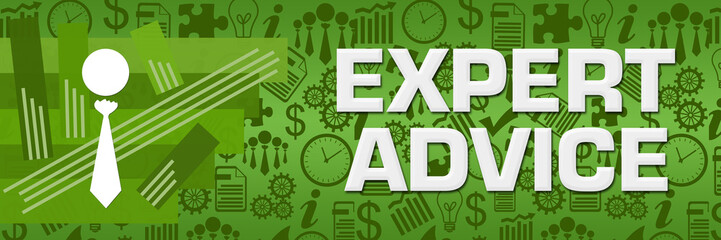 Expert Advice Green Business Texture Stroked Stripes 