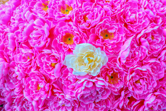 Artificial flowers is maked by hand. It's decoration
