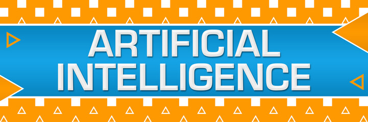 Artificial Intelligence Orange White Basic Shapes Triangles Horizontal 