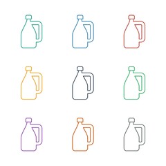 milk can icon white background. Editable line milk can icon from agriculture. Trendy milk can icon for web and mobile.