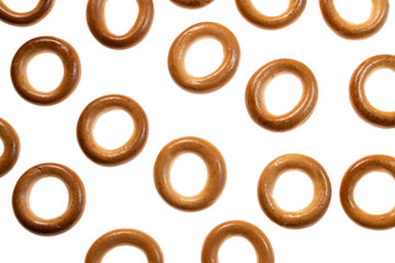 bagels on white isolated background