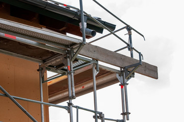 Baugerüst an einer Baustelle