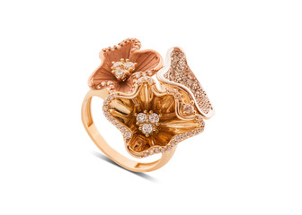 luxury gold rings , diamond ring 