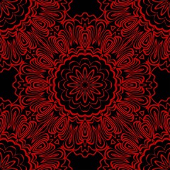 Seamless Geometrical floral texture. Vector illustration. For design, wallpaper, fashion, print